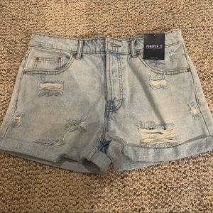 NWT Forever 21 high waisted jean shorts
